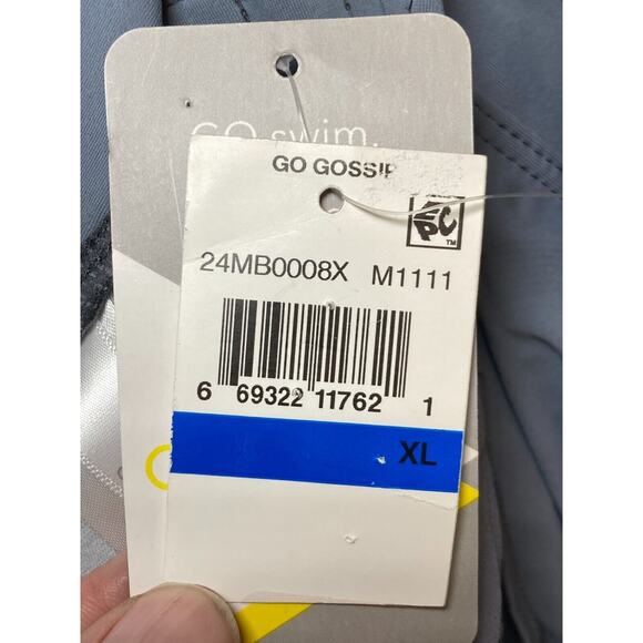 Go Gossip Women's Cover-Up Board Shorts w Drawstring, Gray, XL - Picture 9 of 16